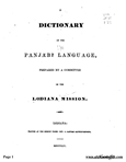 A Dictionary of the Punjabi Language 