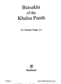 Baisakhi of the Khalsa Panth 