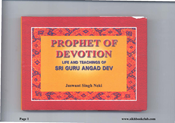 Prophet of Devotion Guru Angad Dev 