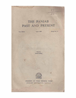 The Punjab Past and Present Vol XIX I 