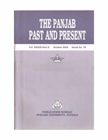 The Punjab Past and Present Vol XXXIX Part II  
