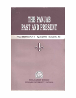 The Punjab Past and Present Vol XXXVII Part I English