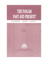 The Punjab Past and Present Vol XXXXIII Part I 