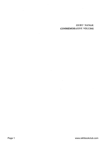 Guru Nanak Commemorative Volume 