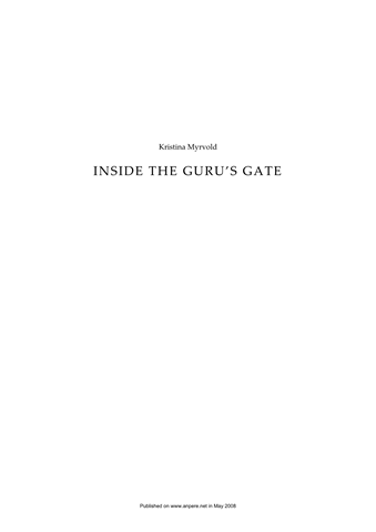 Inside The Guru's Gate 