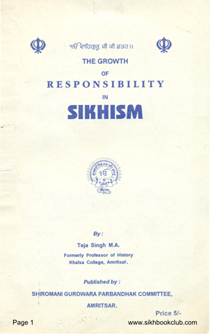 The Growth of Responsibility in Sikhism