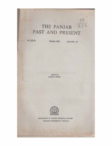 The Punjab Past and Present Vol XX Part II 
