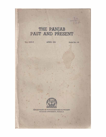 The Punjab Past and Present Vol XXV Part I 