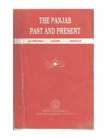 The Punjab Past and Present Vol XXXI Part I 