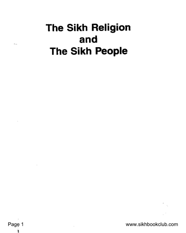 The Sikh Religion and The Sikh People By Dr Sukhbir Singh Kapoor