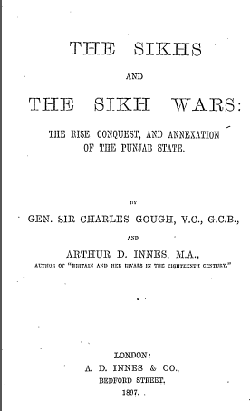 The Sikhs And The Sikh Wars By Gough & Sir Charles